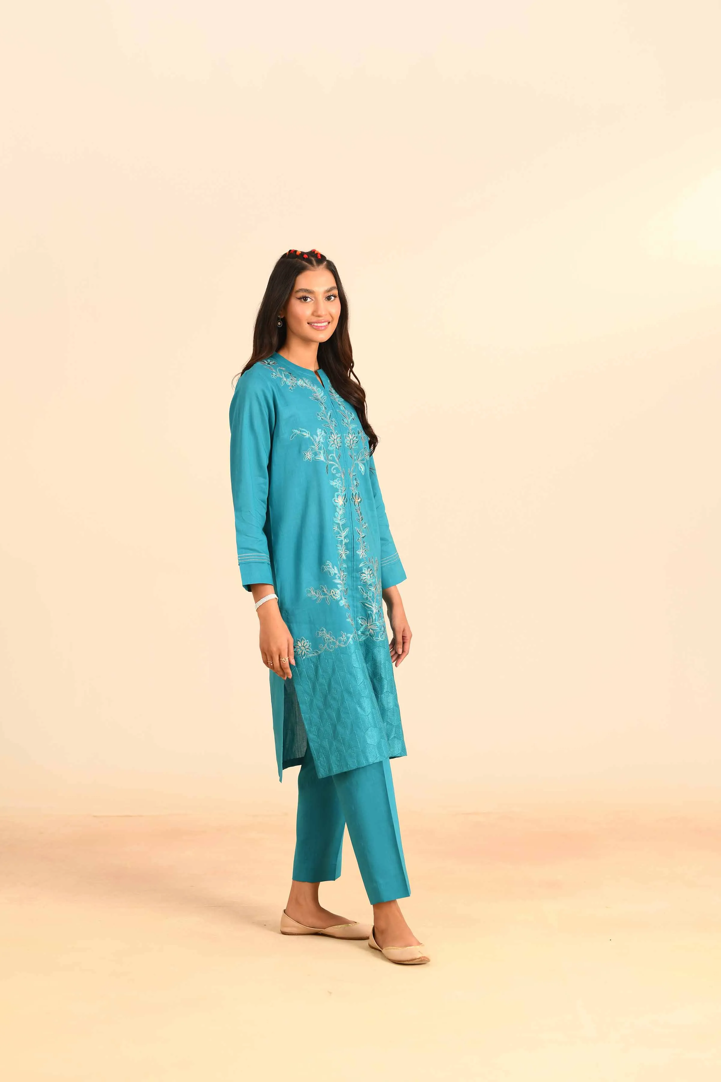 2 Piece - Embroidered Suit - PS24-21