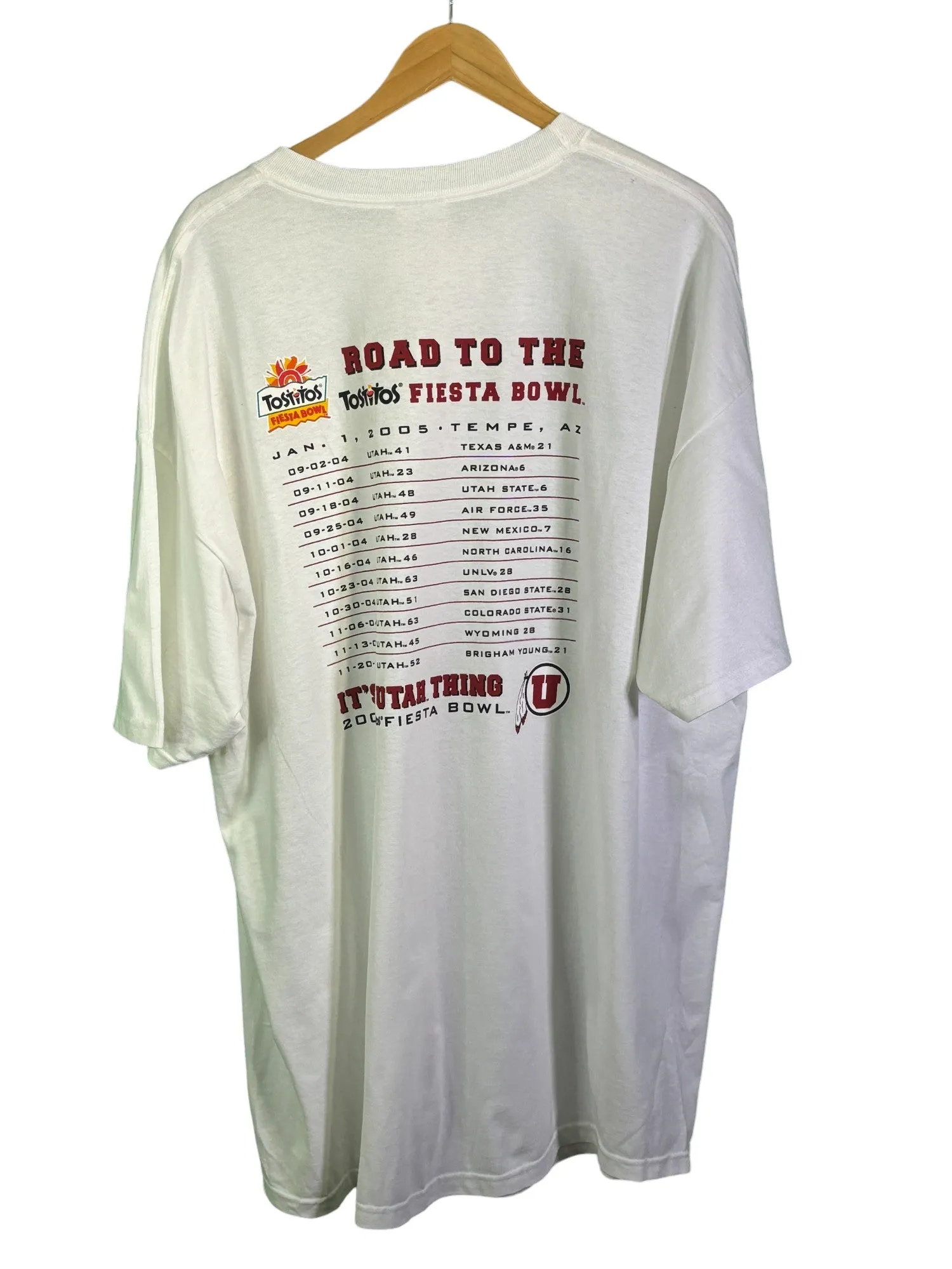 2005 Champion Utah Fiesta Bowl NCAA Graphic Tee Size XXL