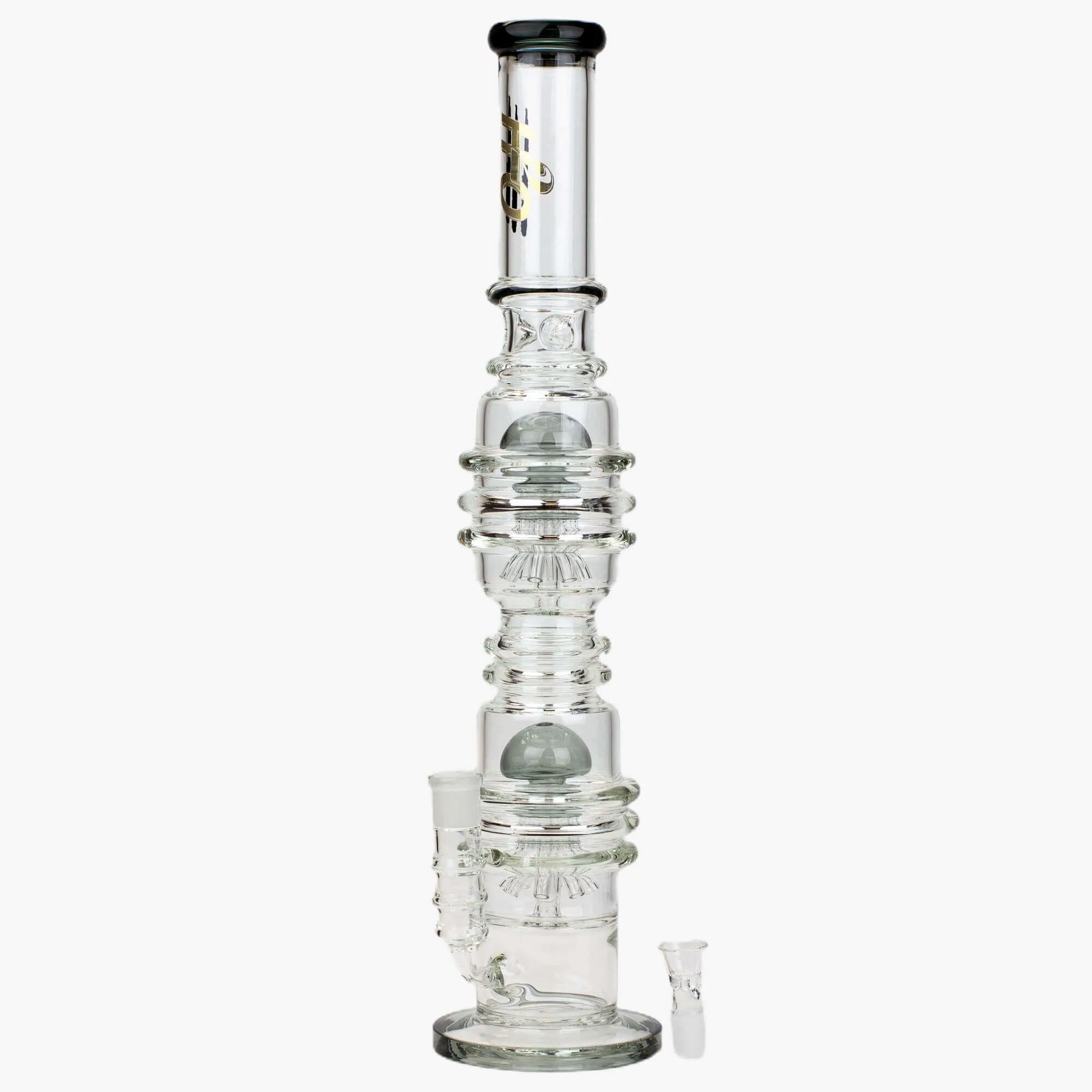 21" H2O Dual Percolator Glass Water Bong