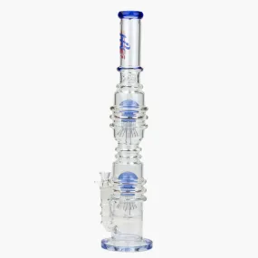 21" H2O Dual Percolator Glass Water Bong