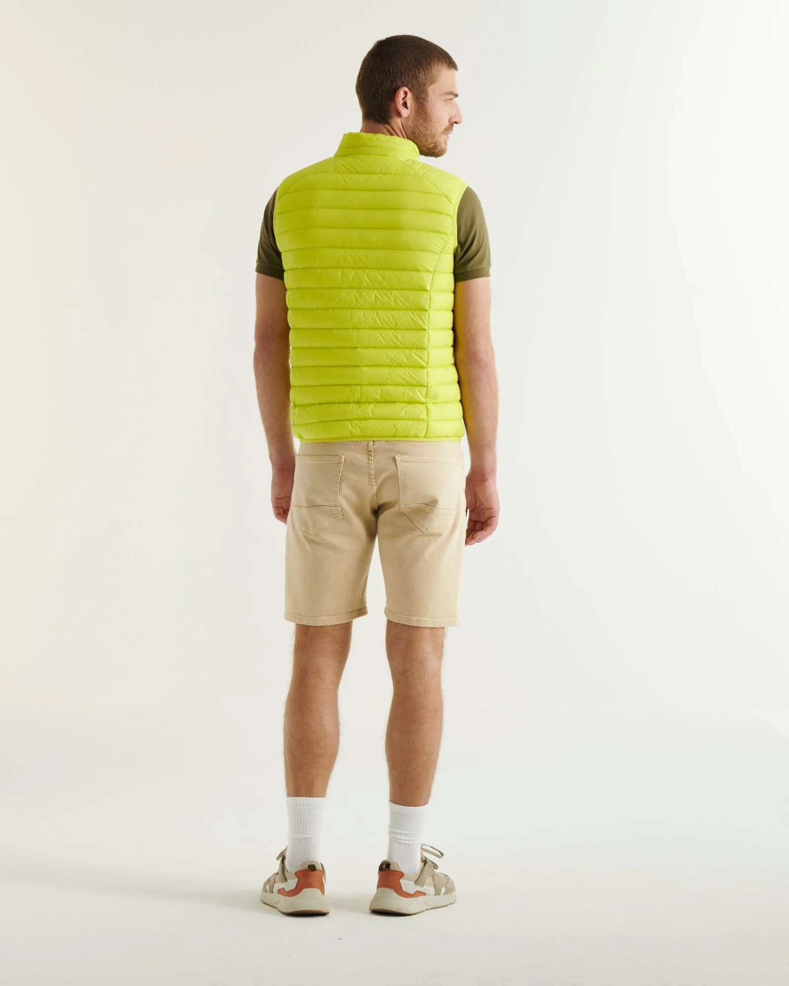 Acid green Tom sleeveless puffer jacket