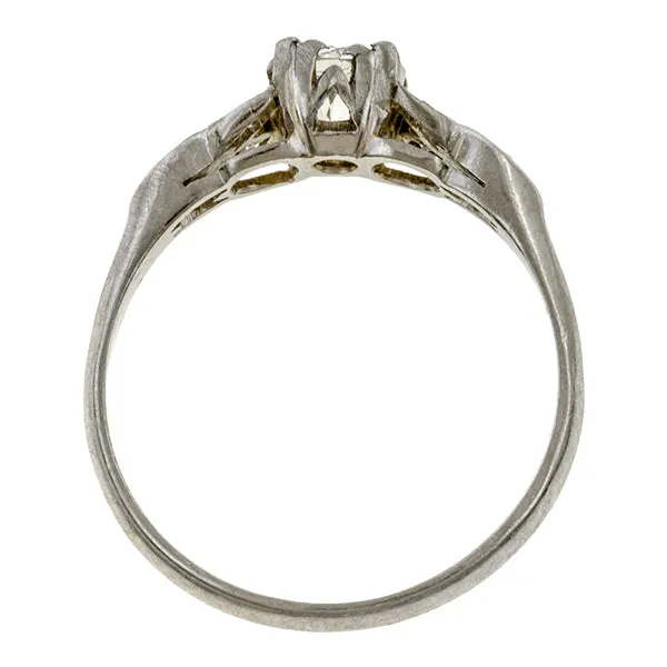 Art Deco Engagement Ring, Old European Diamond 0.40ct.