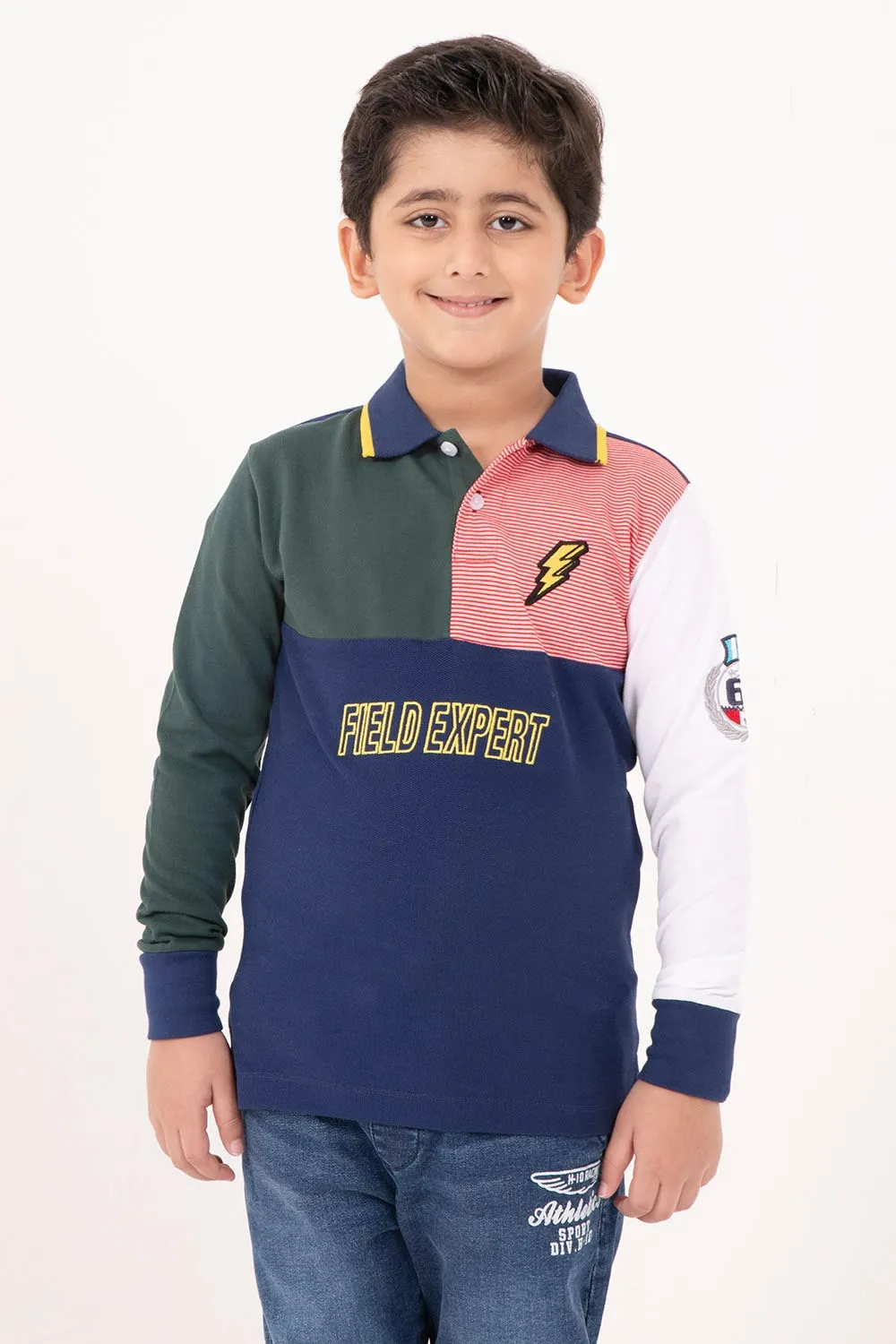 Boy's Full Sleeve Fashion Polo