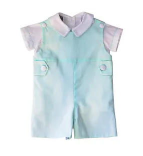 Boy's "Peggy & Tom" Mint Overall Set