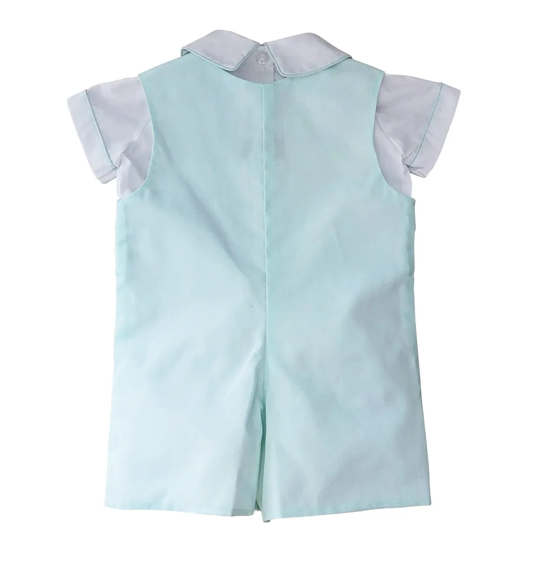 Boy's "Peggy & Tom" Mint Overall Set