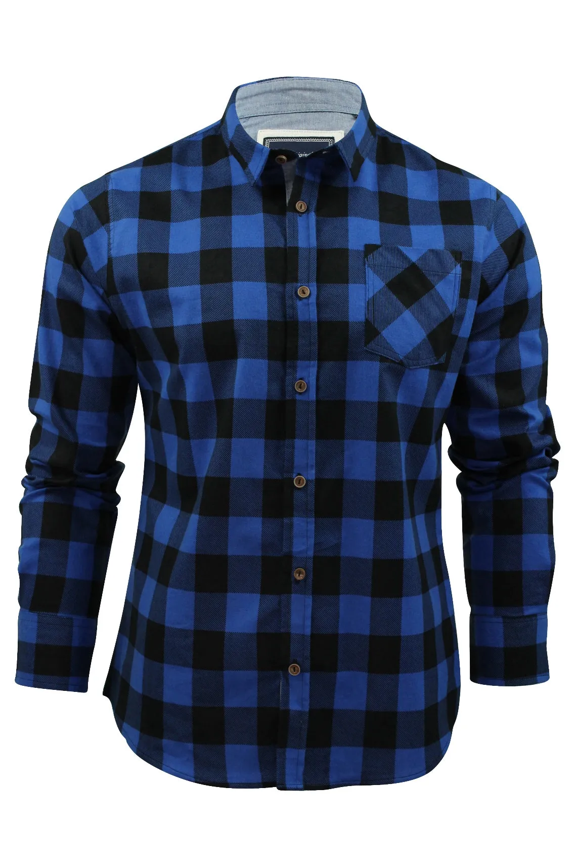 Brave Soul 'Jack' Brushed Flannel Check Shirt - Long Sleeved