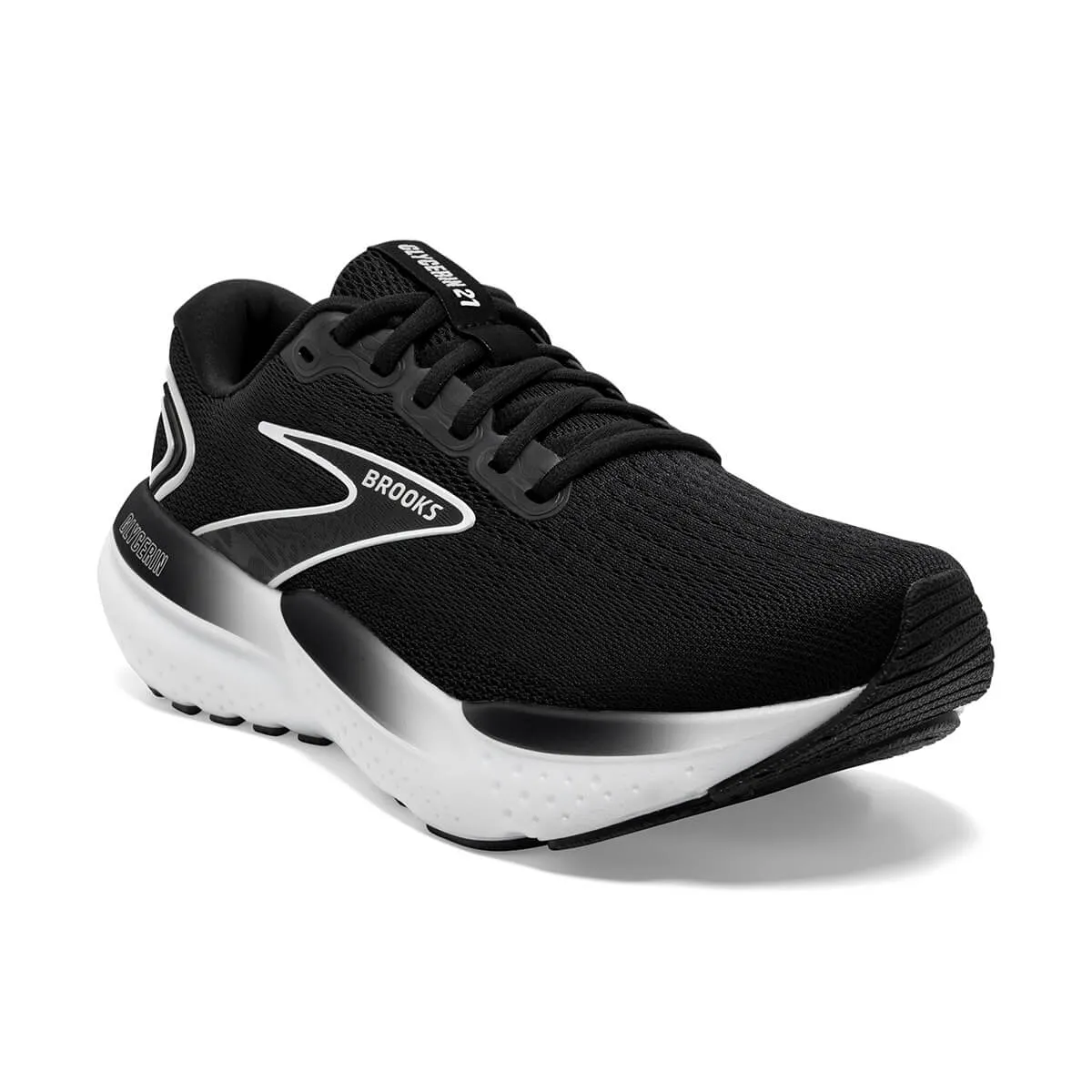 Mens Brooks Glycerin 21 Running Shoes in Sleek Black/Grey/White