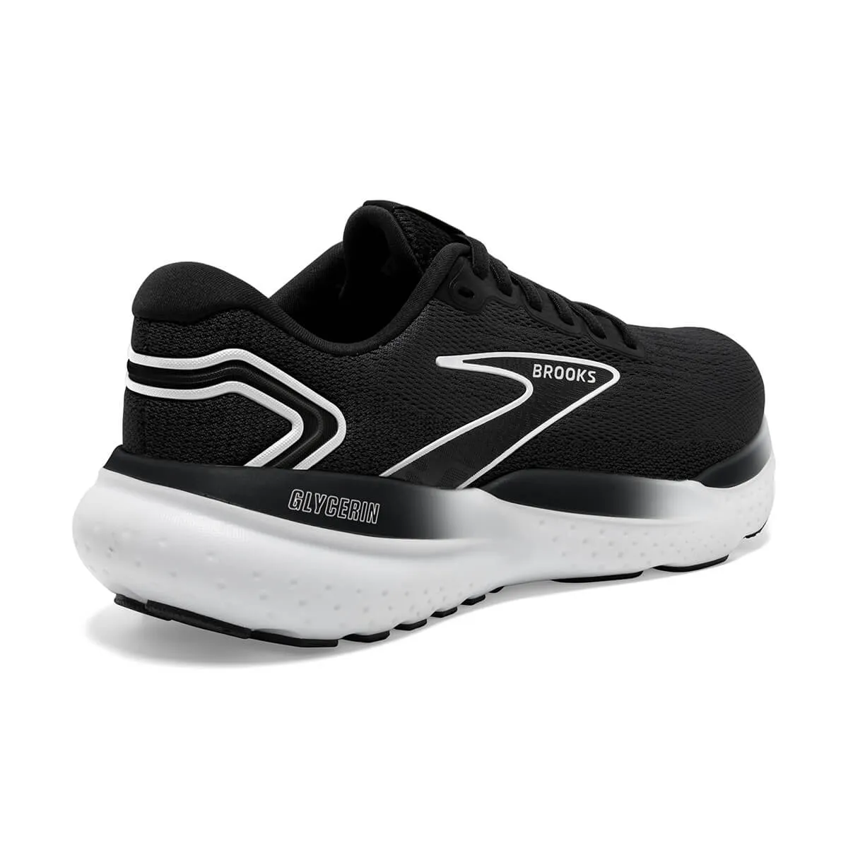 Mens Brooks Glycerin 21 Running Shoes in Sleek Black/Grey/White