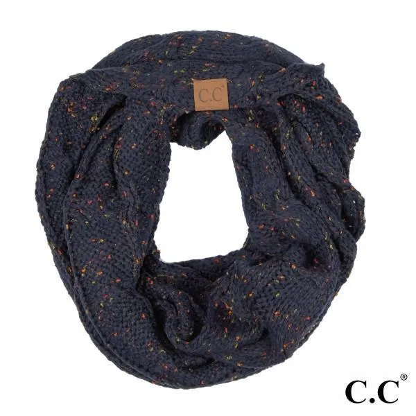 C. C Cable Knit Confetti Scarf