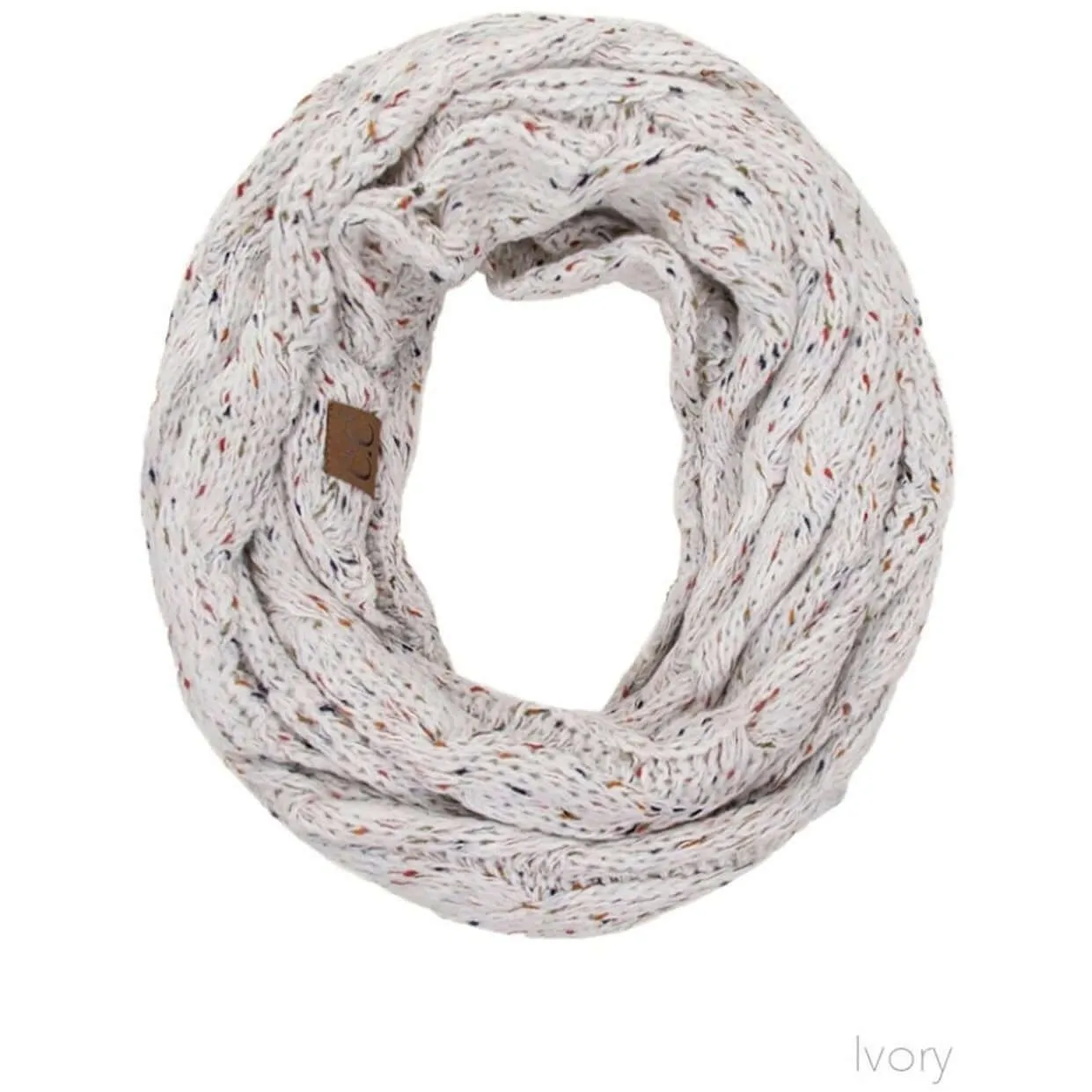 C. C Cable Knit Confetti Scarf