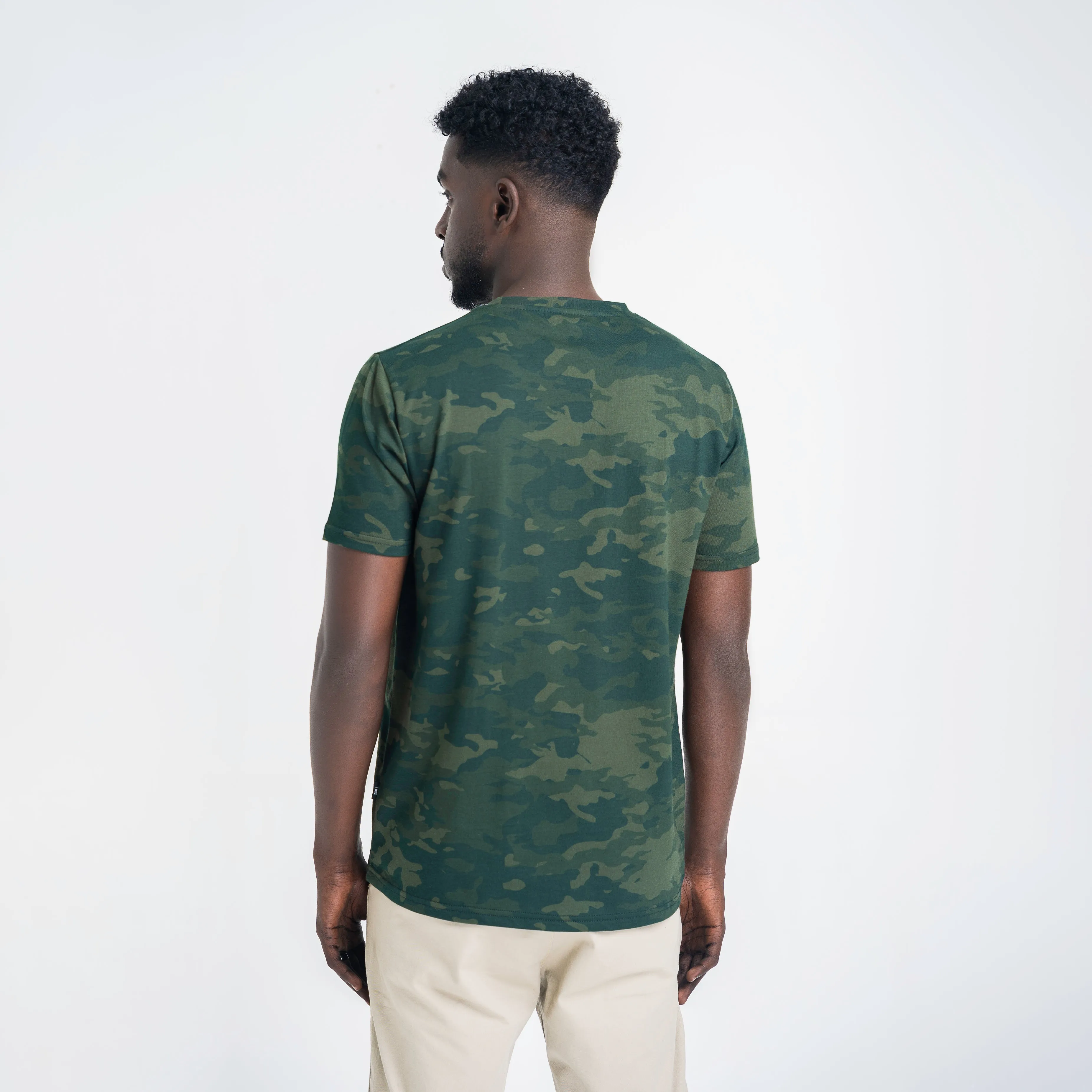 Camo Green Premium H/S Crew Neck