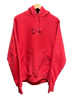 Champion Reverse Weave Center Logo Red Hoodie Size Medium