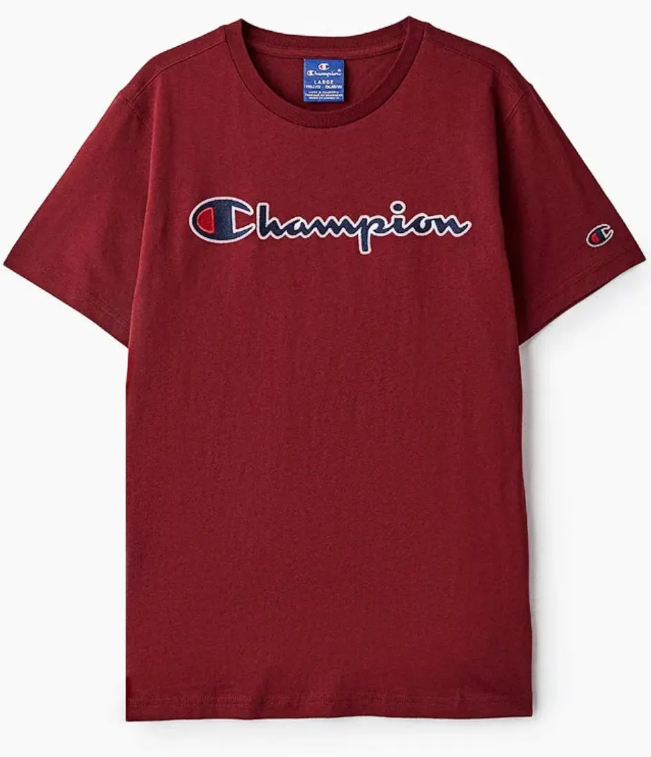 Champion T-Shirt Kids 305381 black white darkred