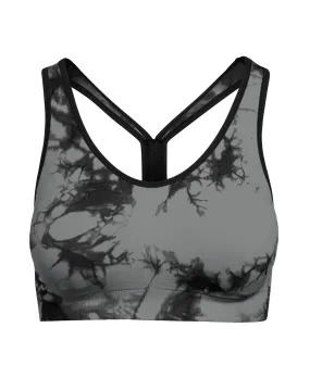 Champion Women's Tie-Dye Racerback Low-Impact Sports Bra, Black, XS