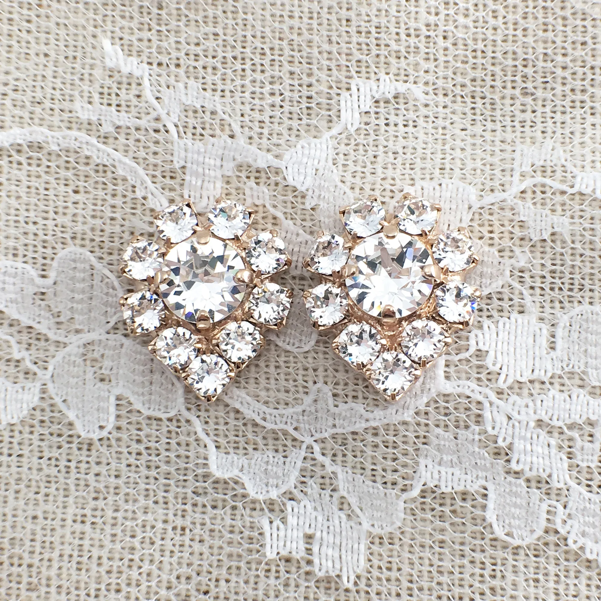 Diamante Old Hollywood Post Earrings