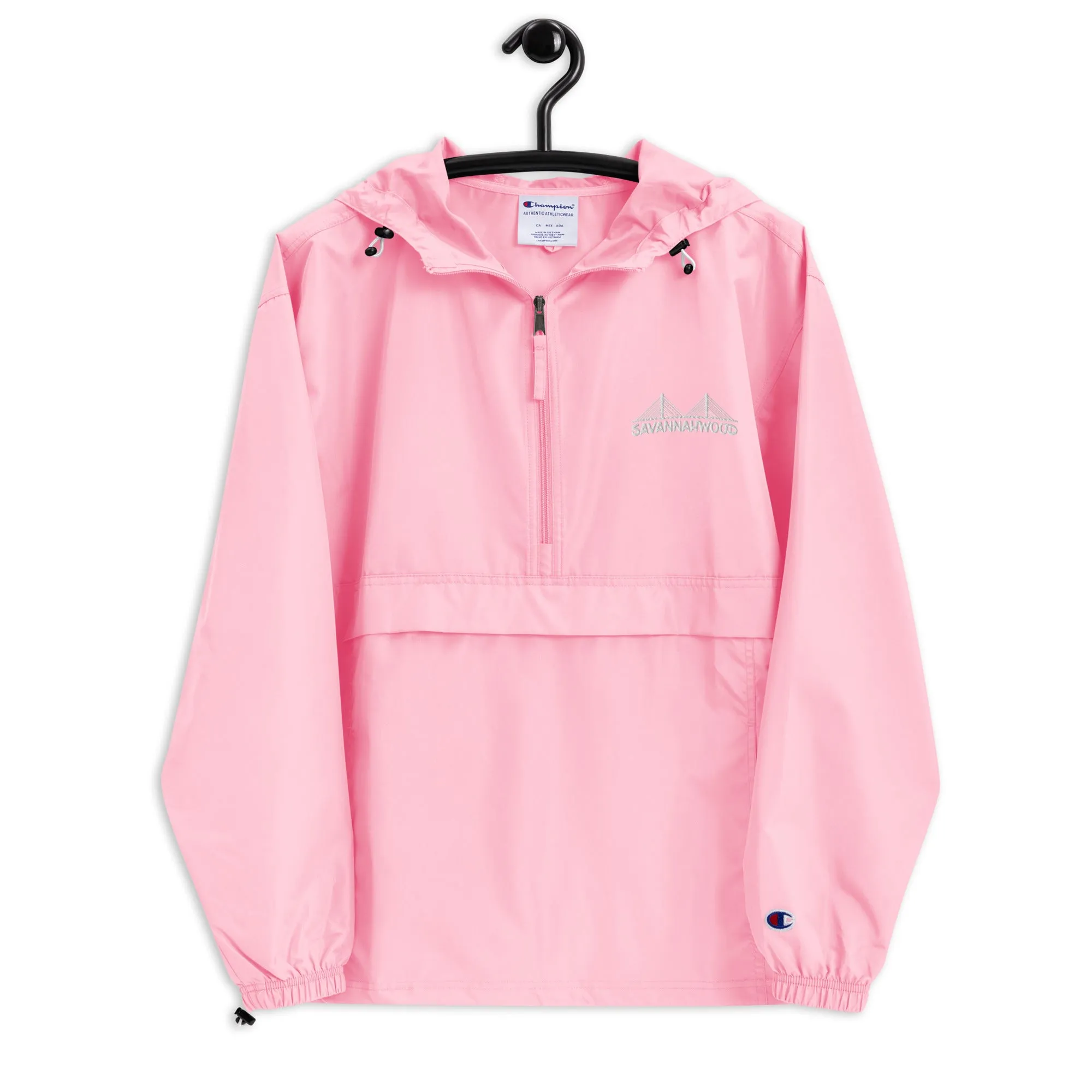 Embroidered Champion Packable Jacket Savannahwood