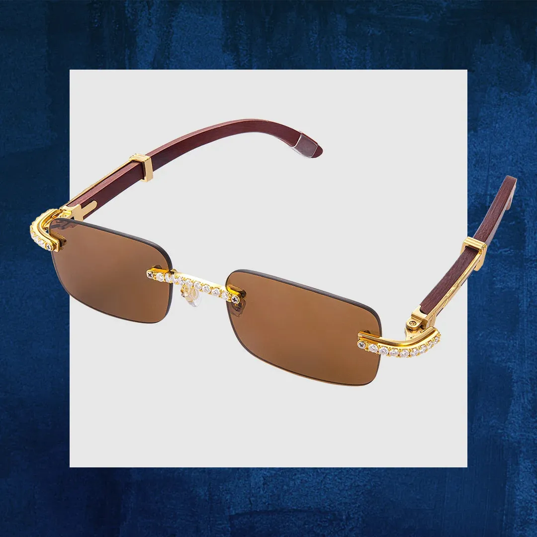 Fashion Rimless Woody Sunglasses