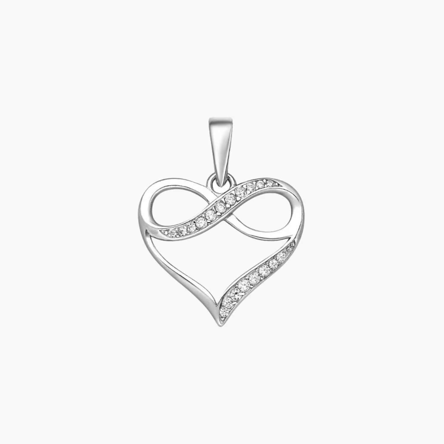 Forever Love CZ Heart and Infinity Pendant