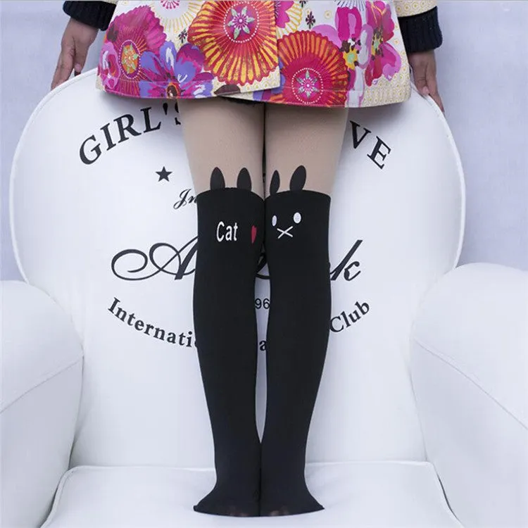 Girls Cartoon Design Fashion Tights