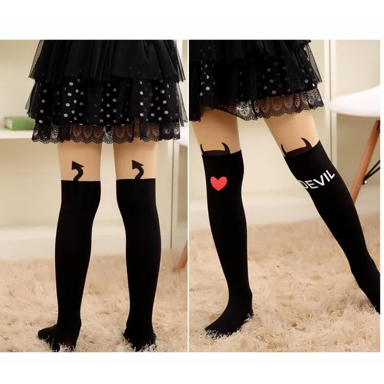 Girls Cartoon Design Fashion Tights