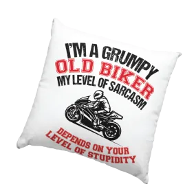 Grumpy old biker Motorbike Cushion