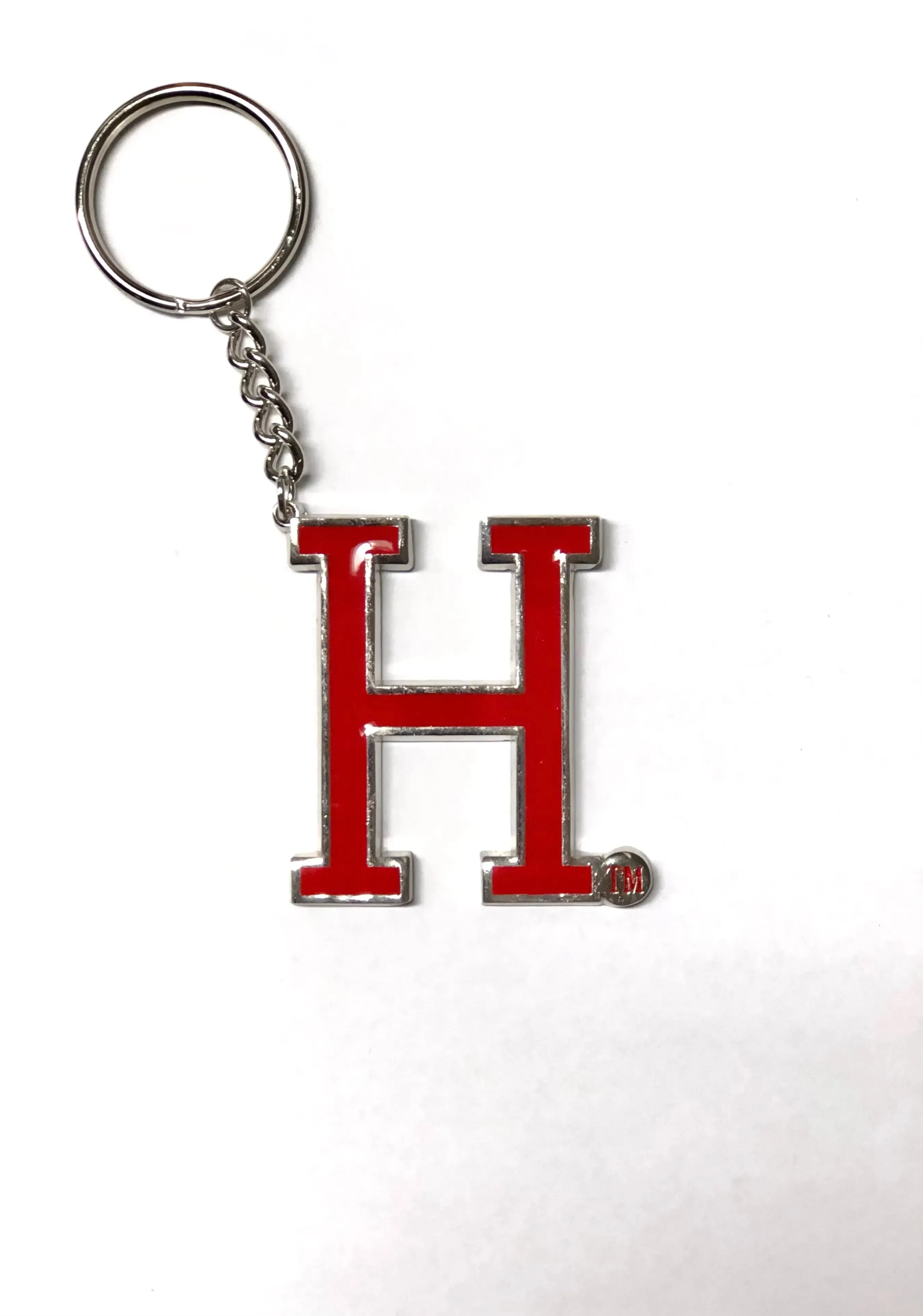 Harvard Enamel H Keychain