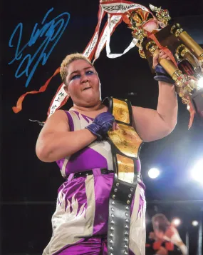 Highspots - Aja Kong "Champion" Hand Signed 8x10 Photo *inc COA*