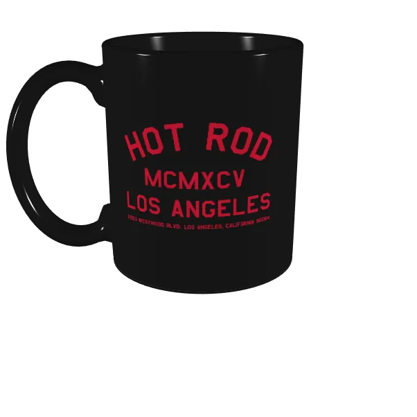 HOT ROD LA LA LOGO MUG (BLACK/RED)