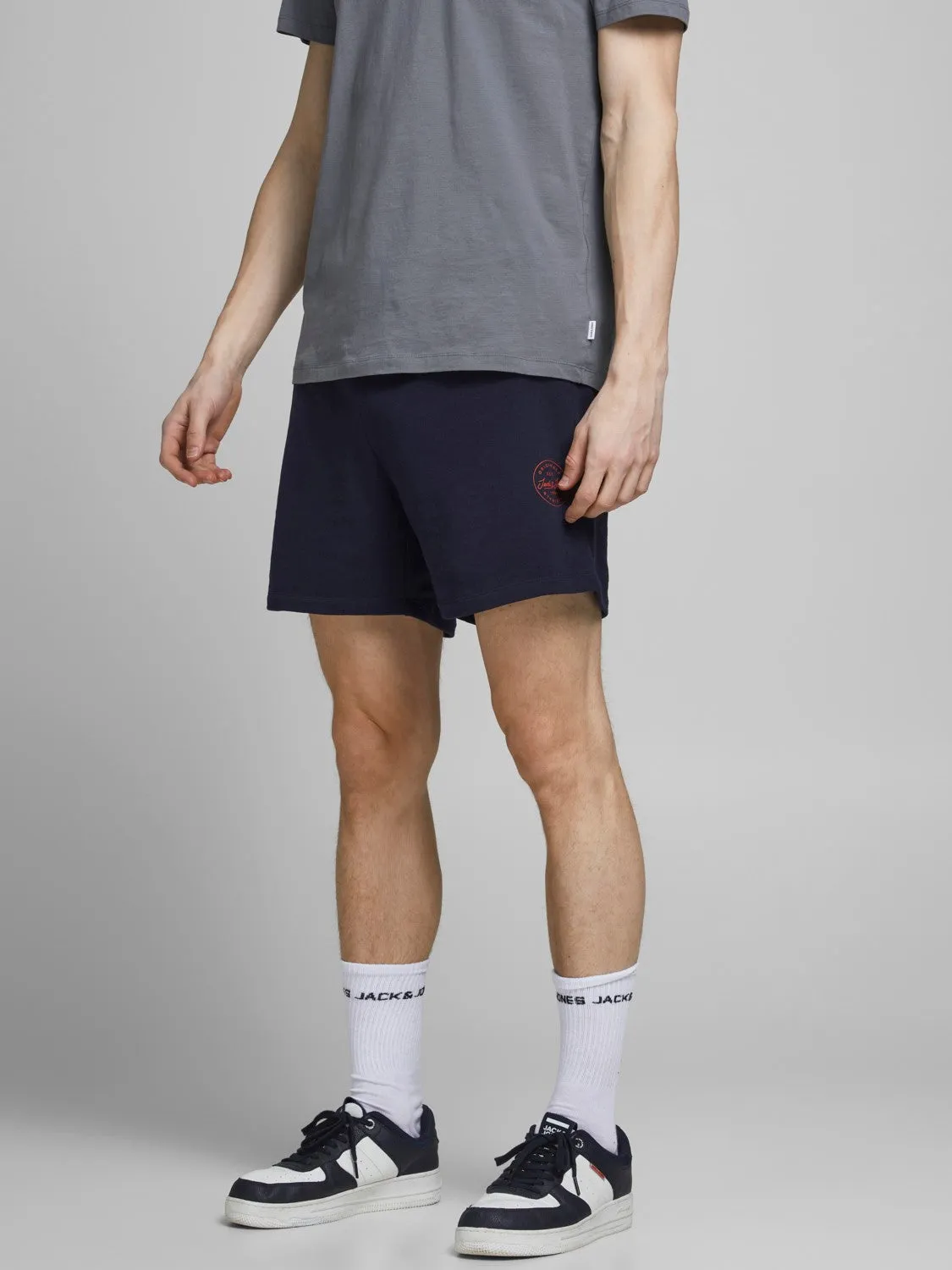 Jack & Jones Mens JJIShark Casual Sweat Jogger Shorts - Comfortable Lightweight Athletic Bottoms for Summer Wear