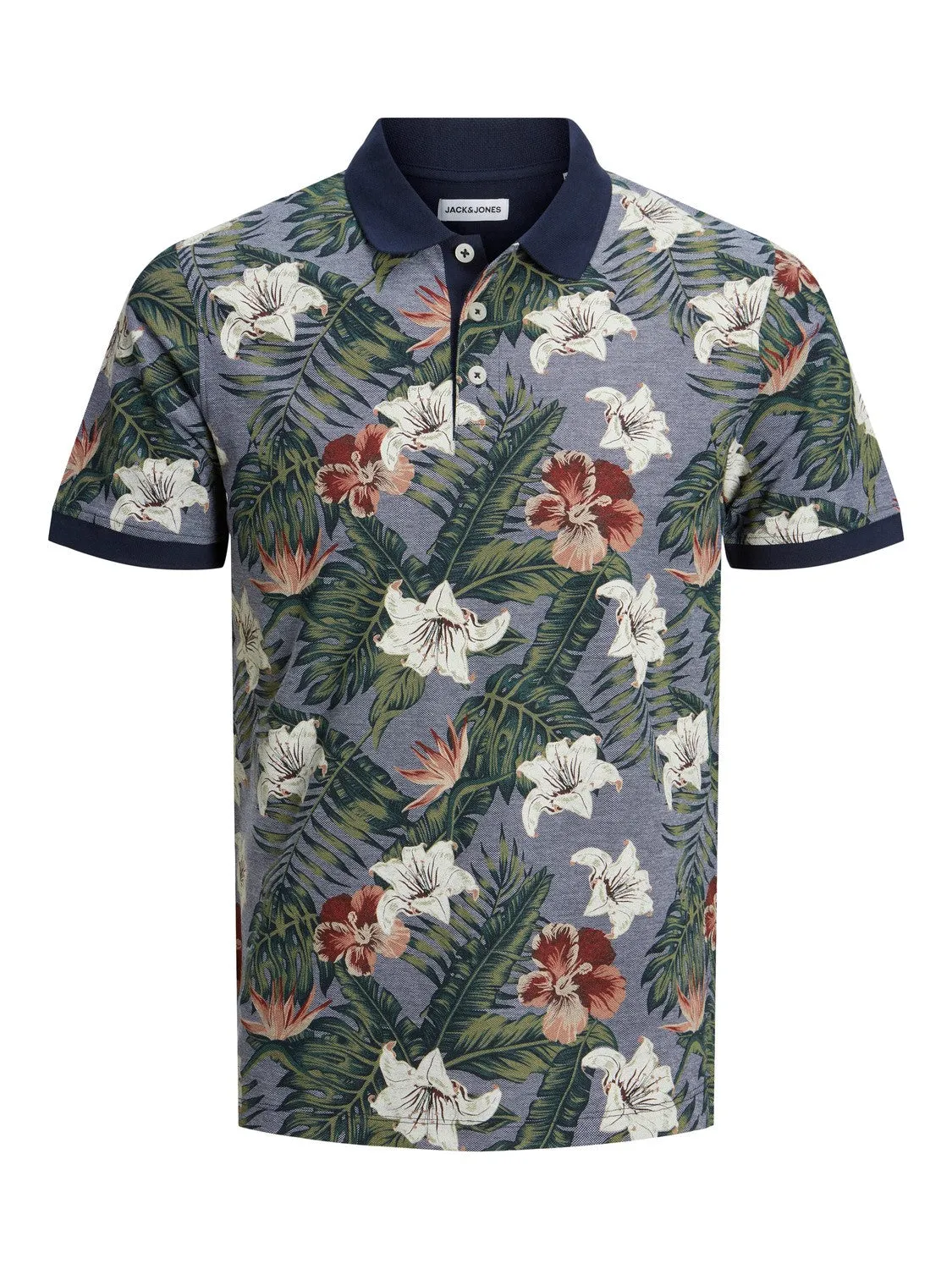 Jack & Jones Men's TROPICANA Hawaiian Polo Shirt