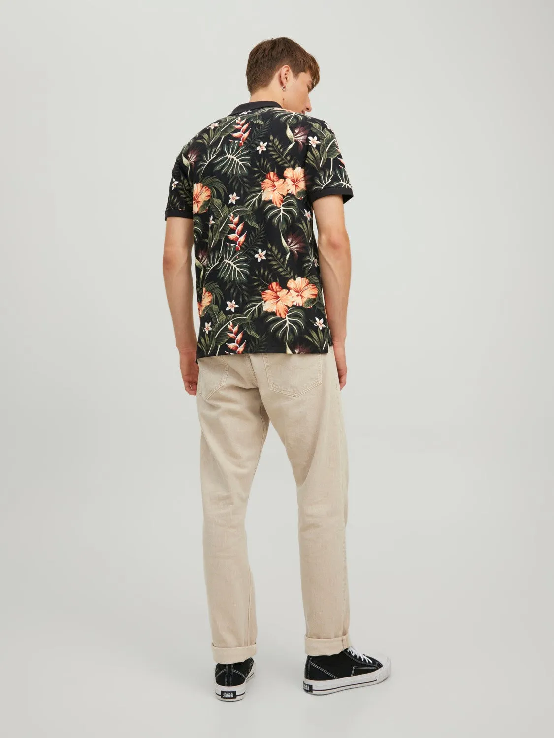 Jack & Jones Men's TROPICANA Hawaiian Polo Shirt