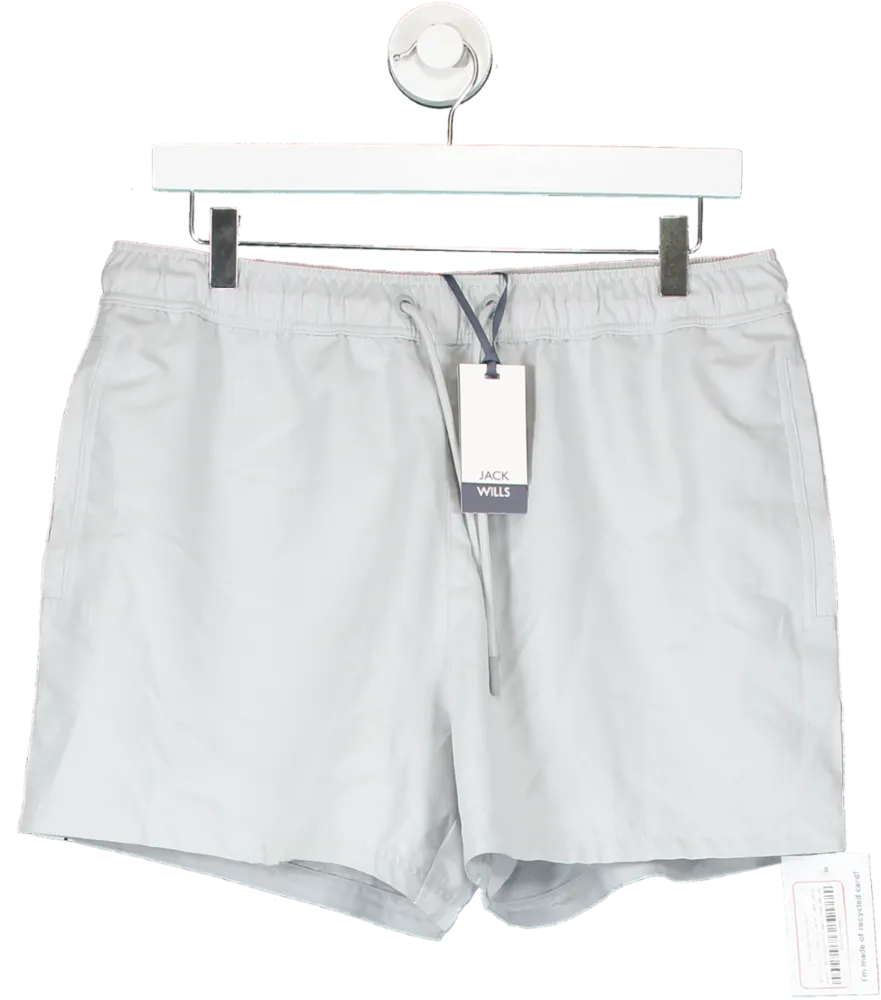 Jack wills Grey Logo Tape Swim Shorts UK M