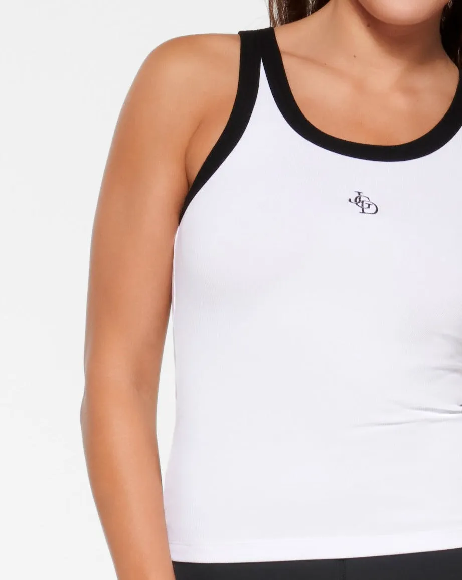 LA QUINTA RIB TANK WHITE