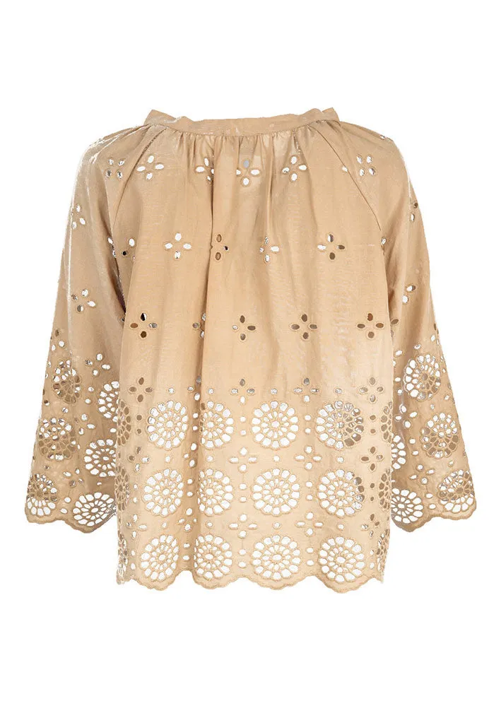 La Rouge Iris Bluse - Sand