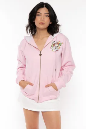 Lucky - Bobby Jack Oversized Premium Zip Hoodie - Pink