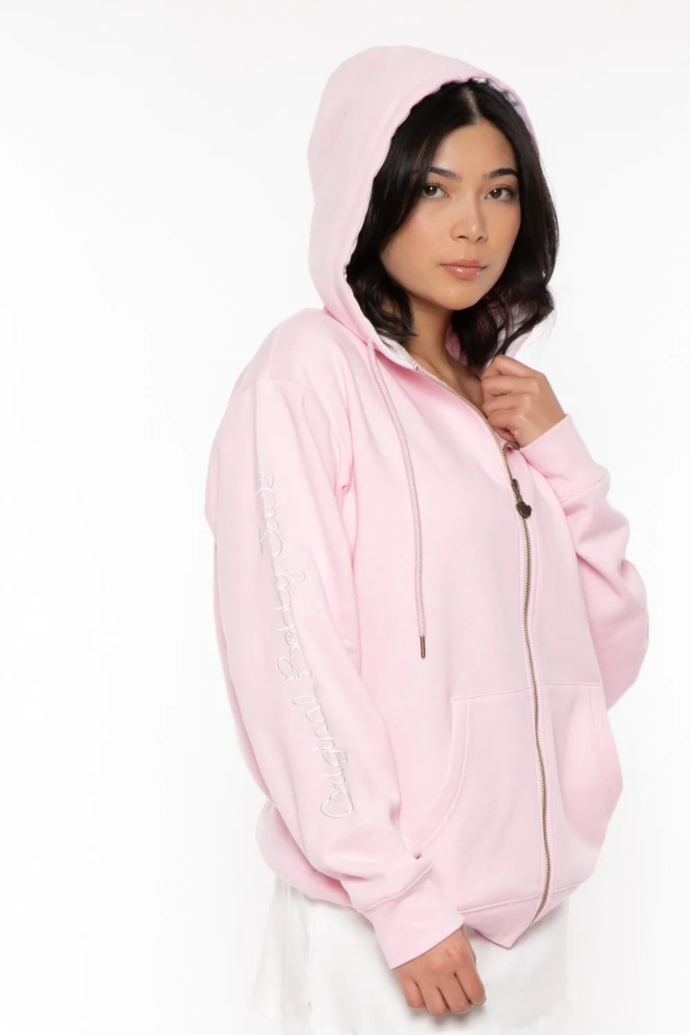 Lucky - Bobby Jack Oversized Premium Zip Hoodie - Pink