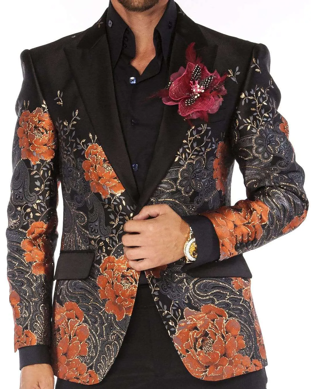 Men's Fashion Blazer, F.P. Orange - Prom - Fashion - 2020