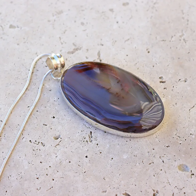 Montana Agate Oval Pendant C