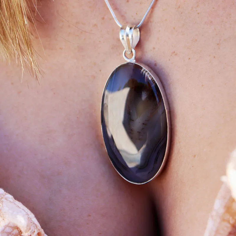 Montana Agate Oval Pendant C