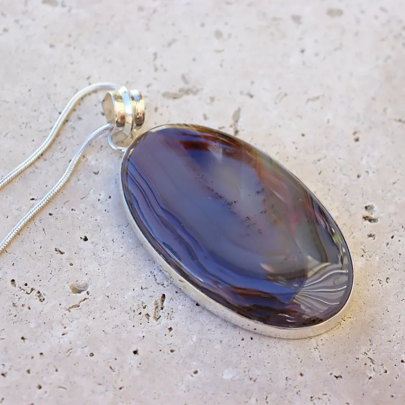 Montana Agate Oval Pendant C