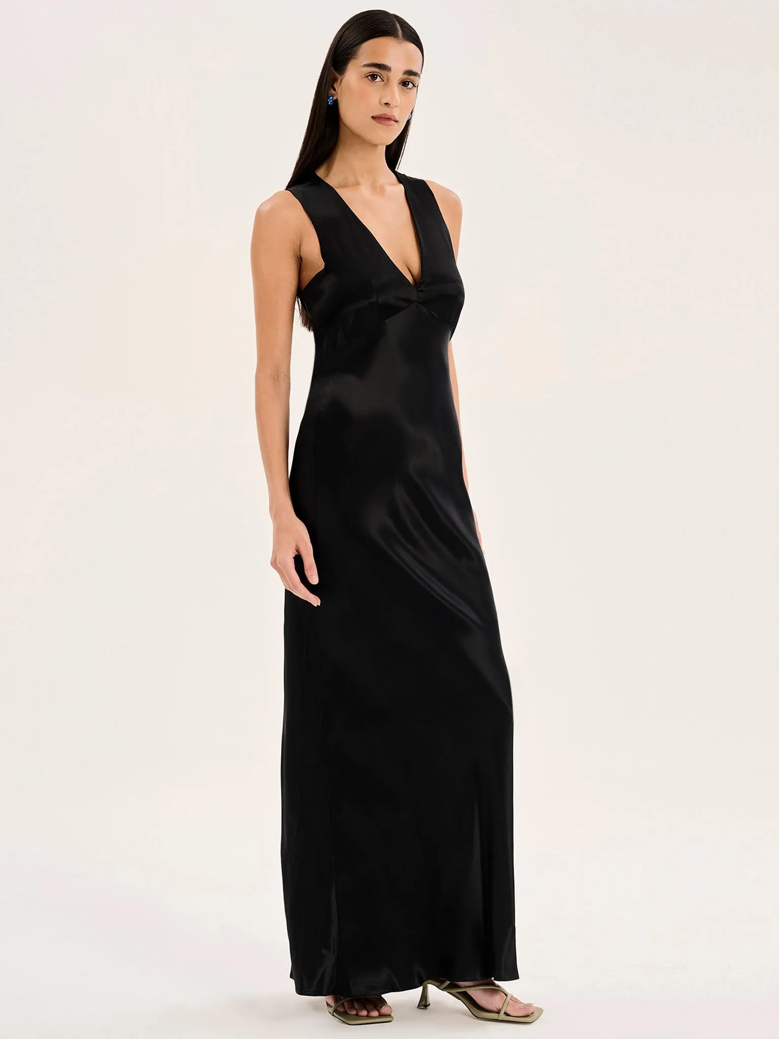 Nova Tie Dress in Black