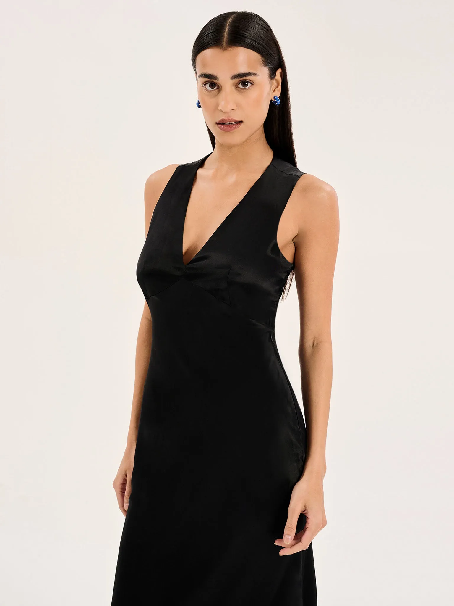 Nova Tie Dress in Black