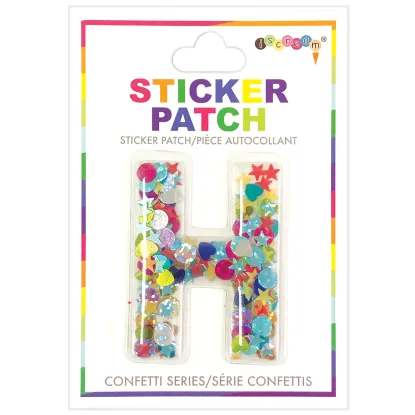 "H" Confetti Sticker Patch