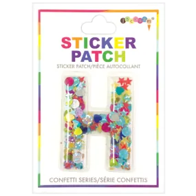 "H" Confetti Sticker Patch