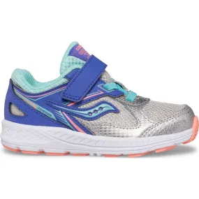 Saucony Silver/Periwinkle/Turquoise Cohesion 14 A/C Toddler Sneaker