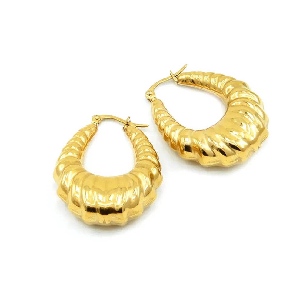 Stainless Steel Hoop Earrings-M H W ACCESSORIES