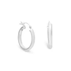 Sterling Silver 3mm x 30mm Hoop Earrings- M H W ACCESSORIES