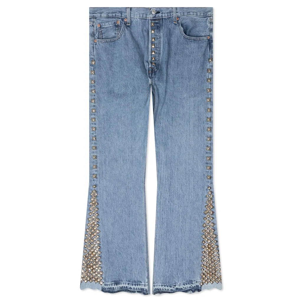 Studded LA Flare - Indigo