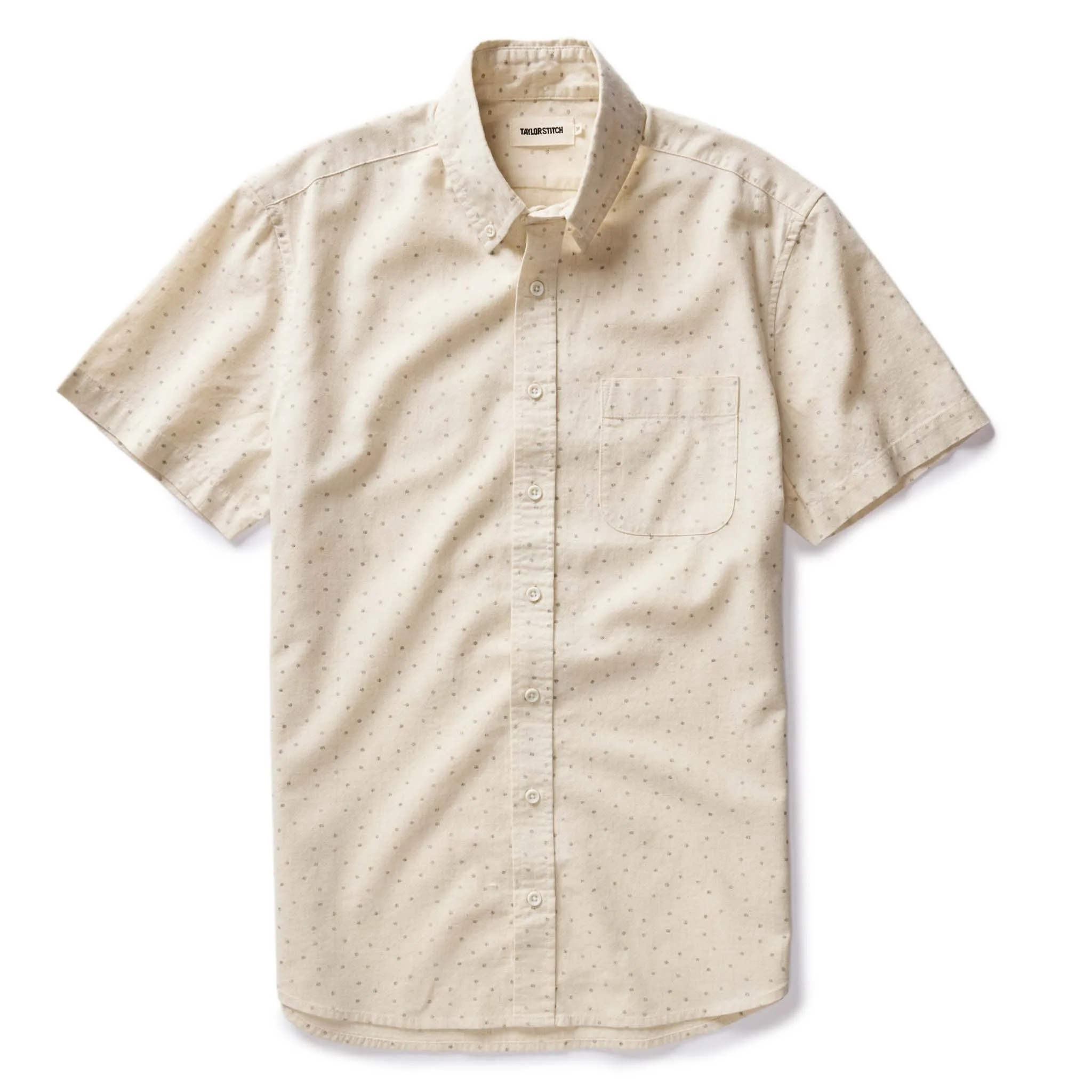 The Short Sleeve Jack in Heather Oat Dot