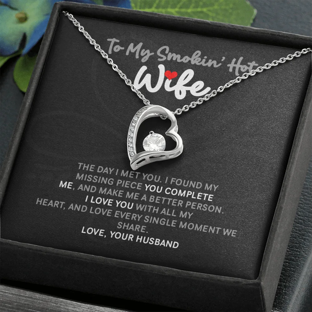 To My Smokin' Hot Wife Forever Love Necklace